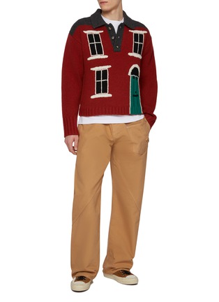 Figure View - Click To Enlarge - JW ANDERSON - House Knit Polo Wool Sweater