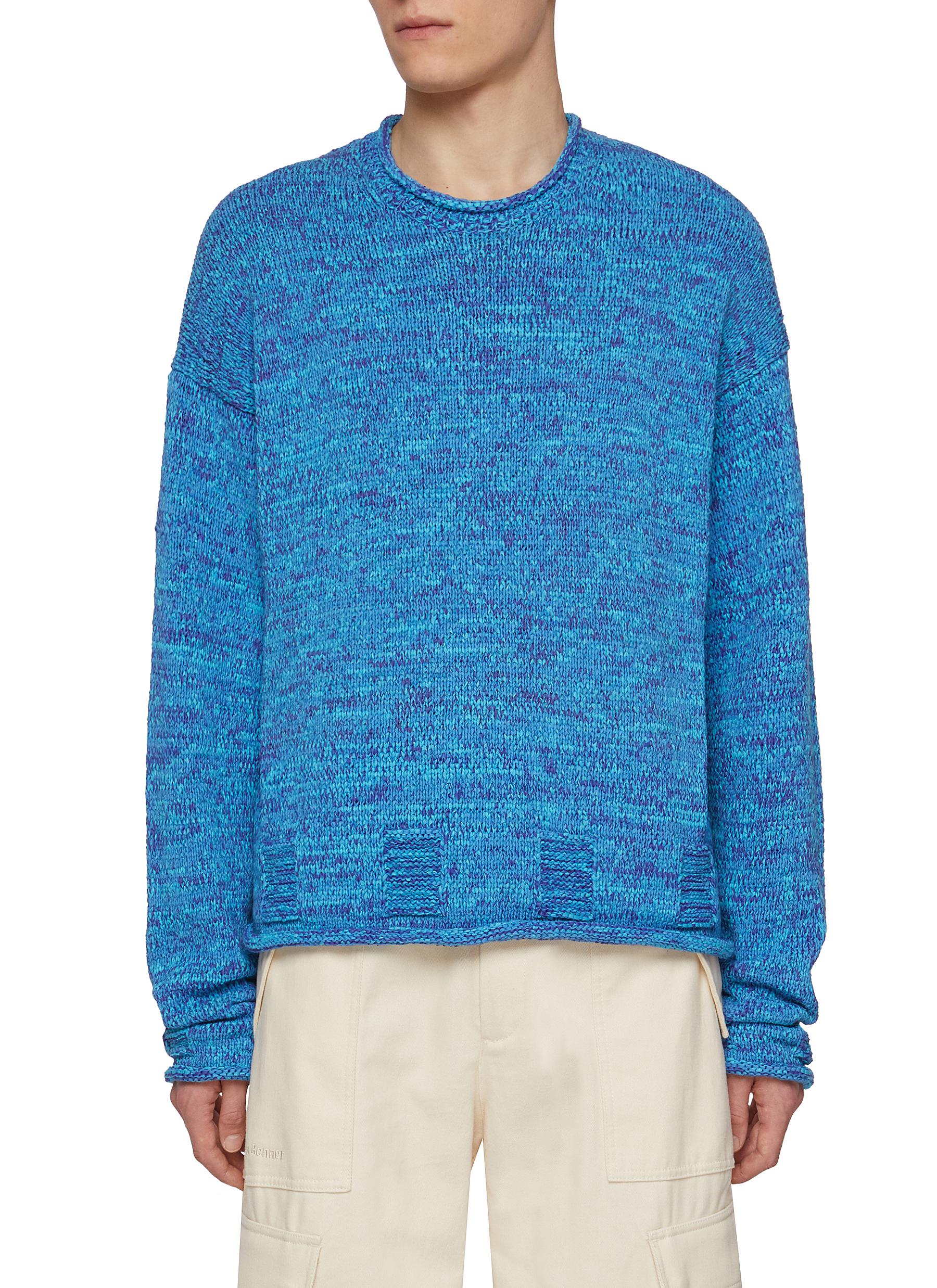 【関税&送料込】JW ANDERSON Sweaters Blue JW Anderson Multi-Stripe Crewneck Sweater Blue – LESS 17