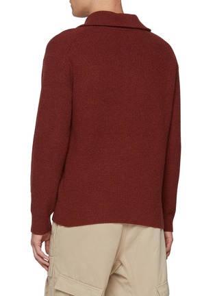 Back View - Click To Enlarge - JW ANDERSON - Oversized Collar Half Zip Sweater