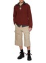 Figure View - Click To Enlarge - JW ANDERSON - Oversized Collar Half Zip Sweater