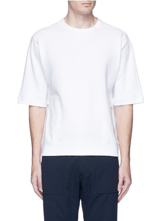 Main View - Click To Enlarge - NANAMICA - Stretch French terry half sleeve sweatshirt