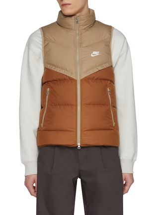 Main View - Click To Enlarge - NIKE - Two Tone Stand Collar Vest