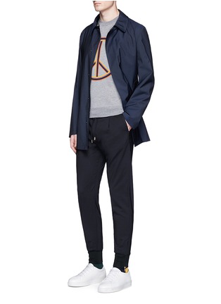 Figure View - Click To Enlarge - PAUL SMITH - Drawstring waist wool pants