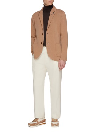 Figure View - Click To Enlarge - LARDINI - Single Breasted Cashmere Knit Blazer