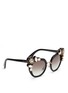 Figure View - Click To Enlarge - MIU MIU - 'Catwalk' jewelled acetate cat eye sunglasses