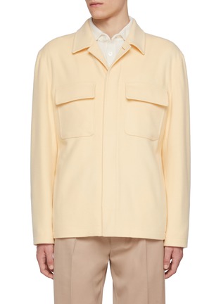 Main View - Click To Enlarge - LARDINI - Wool Cashmere Overshirt