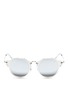 Main View - Click To Enlarge - MIU MIU - Metal inlay acetate round mirror sunglasses