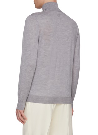 Back View - Click To Enlarge - LARDINI - Turtleneck Wool Sweater