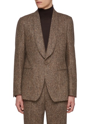 Main View - Click To Enlarge - LARDINI - Attitude Wool Donegal Tweed Dinner Jacket