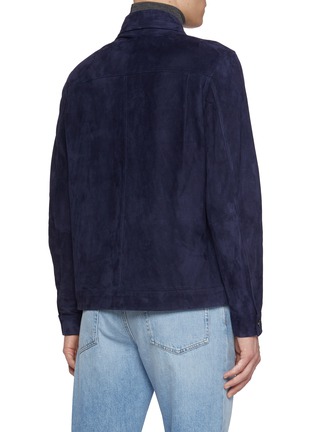 Back View - Click To Enlarge - EQUIL - Pocket Suede Shirt Jacket