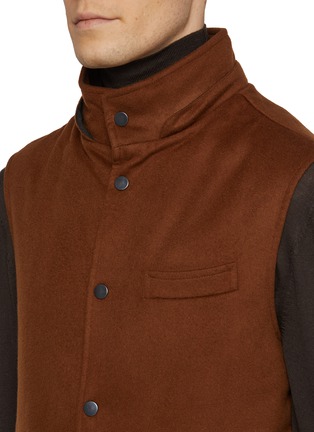 Detail View - Click To Enlarge - EQUIL - Detachable Hood Stand Collar Cashmere Vest