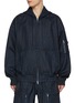 Main View - Click To Enlarge - JUUN.J - Oversized Oil Treatment Denim Hoodie