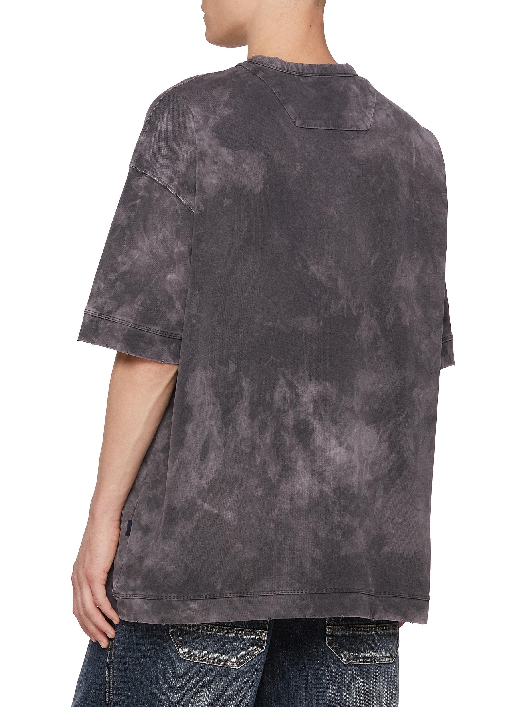 Oversized Wash Dyed Cotton T-Shirt - Thumbnail 3