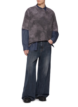 Figure View - Click To Enlarge - JUUN.J - Oversized Wash Dyed Cotton T-Shirt