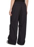 Back View - Click To Enlarge - JUUN.J - Drawstring Elasticated Puckered Wide Leg Pants