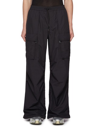 Main View - Click To Enlarge - JUUN.J - Drawstring Elasticated Puckered Wide Leg Pants