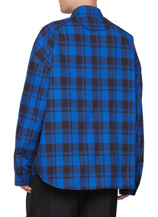 Back View - Click To Enlarge - JUUN.J - Reversible Zip Up Checkered Shirt Jacket