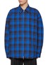 Main View - Click To Enlarge - JUUN.J - Reversible Zip Up Checkered Shirt Jacket