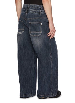 Back View - Click To Enlarge - JUUN.J - Double Back Waist Wide Leg Jeans