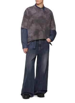 Figure View - Click To Enlarge - JUUN.J - Double Back Waist Wide Leg Jeans