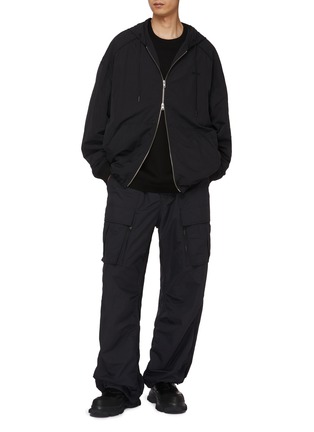 Figure View - Click To Enlarge - JUUN.J - Zip Up Arm Pocket Hoodie