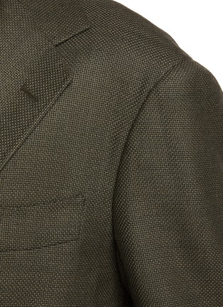  - RING JACKET - Notch Lapel Stitched Detail Wool Blazer