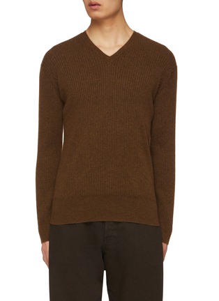 Main View - Click To Enlarge - THE ROW - Thayer V-Neck Extrafine Cashmere Silk Sweater