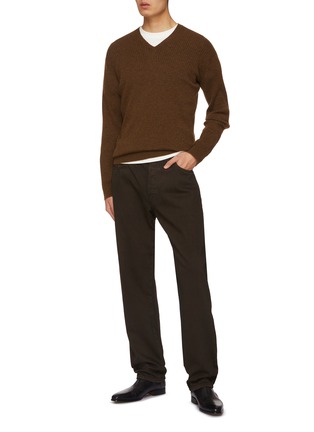 Figure View - Click To Enlarge - THE ROW - Thayer V-Neck Extrafine Cashmere Silk Sweater