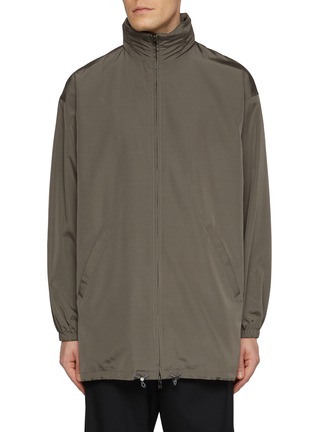 Main View - Click To Enlarge - THE ROW - Chon Hidden Hood Silk Wool Long Jacket