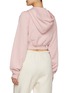 Back View - Click To Enlarge - ALO YOGA - Sweet Escape Cropped Zip Up Hoodie