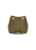BOTTEGA VENETA | Small Parachute Chain Intrecciato Leather