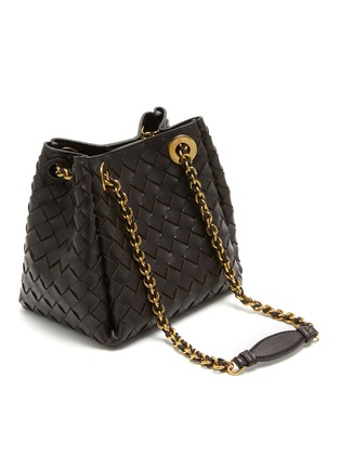 Detail View - Click To Enlarge - BOTTEGA VENETA - Small Parachute Chain Intrecciato Leather Shoulder Bag
