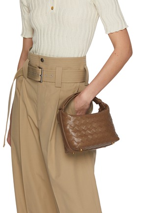 Figure View - Click To Enlarge - BOTTEGA VENETA - Mini Wallace intrecciato Leather Shoulder Bag