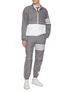 Figure View - Click To Enlarge - THOM BROWNE - Stand Collar 4-Bar Sleeve Windbreaker Jacket