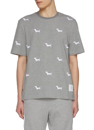 Main View - Click To Enlarge - THOM BROWNE - Hector Embroidery Cotton T-Shirt