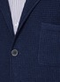  - THOM BROWNE - Notch Lapel Four Bar Pocket Linen Cotton Blend Cardigan