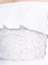Detail View - Click To Enlarge - VALENTINO GARAVANI - Guipure lace panel crochet off-shoulder romper dress
