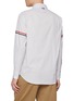 Back View - Click To Enlarge - THOM BROWNE - University Stripe RWB Armband Cotton Shirt