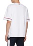 Back View - Click To Enlarge - THOM BROWNE - RWB Sleeves Cotton Rugby T-Shirt