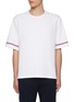 Main View - Click To Enlarge - THOM BROWNE - RWB Sleeves Cotton Rugby T-Shirt