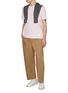 Figure View - Click To Enlarge - THOM BROWNE - Four Bar Rib RWB Grosgrain T-Shirt