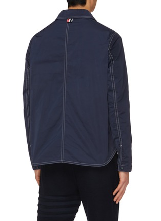 Back View - Click To Enlarge - THOM BROWNE - Contrast Stitch Pocket Jacket