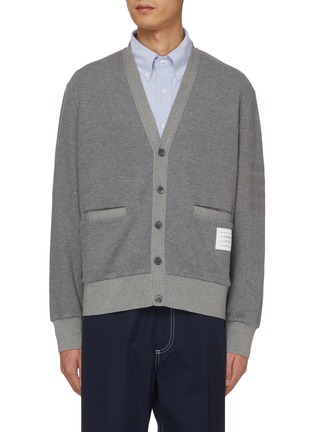 Main View - Click To Enlarge - THOM BROWNE - Tonal 4-Bar Cardigan