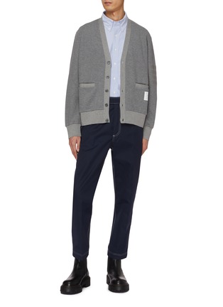 Figure View - Click To Enlarge - THOM BROWNE - Tonal 4-Bar Cardigan