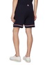 Back View - Click To Enlarge - THOM BROWNE - RWB Hem Cotton Sweatshorts