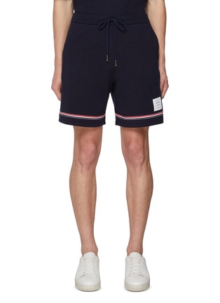 Main View - Click To Enlarge - THOM BROWNE - RWB Hem Cotton Sweatshorts