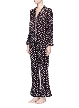 Figure View - Click To Enlarge - 72930 - 'Julian' star print satin pyjama shirt