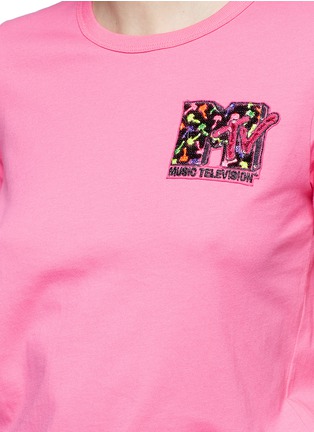 Detail View - Click To Enlarge - MARC JACOBS - x MTV sequin logo jersey T-shirt