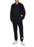 Figure View - Click To Enlarge - THOM BROWNE - Stand Collar Four Bar Sleeve Jacket