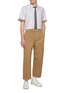 Figure View - Click To Enlarge - THOM BROWNE - RWB Piping Sleeve Cotton Oxford Shirt